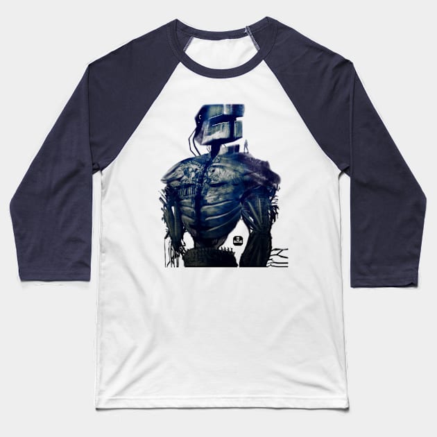 Broken Robot WHITE Baseball T-Shirt by MrZayas.ART